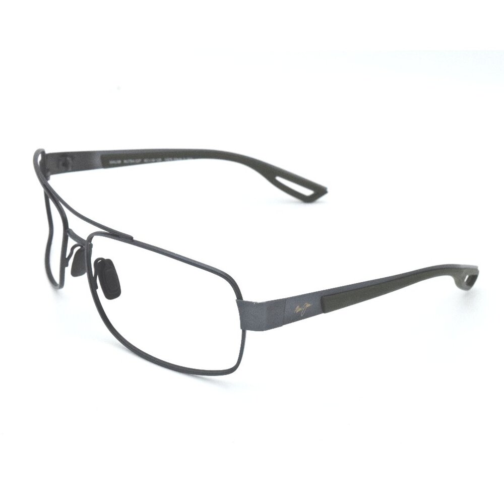 Maui Jim Ola MJ 764-02F Brushed Gunmetal W/ Khaki Green Rubber FRAME